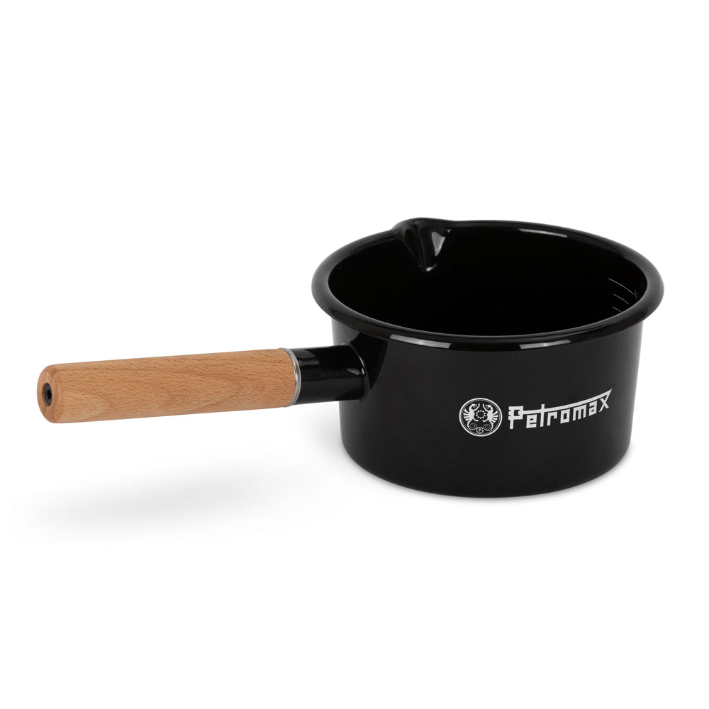 Emaille Stieltopf Black
