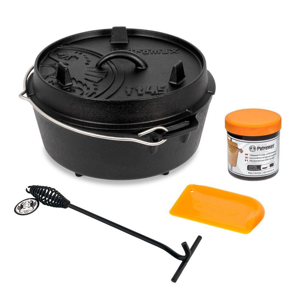 Feuertopf ft4.5 Set Einsteiger - Dutch Oven Set 4 Liter schwarz