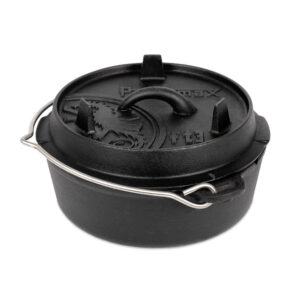 Feuertopf (Dutch Oven) Black - ft3 / 1.6L Topf & 0.4L Deckel / 1-3 Pers.