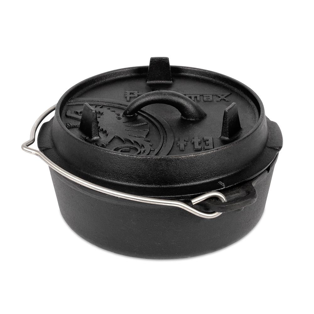 Feuertopf (Dutch Oven) Black - ft3 / 1.6L Topf & 0.4L Deckel / 1-3 Pers.