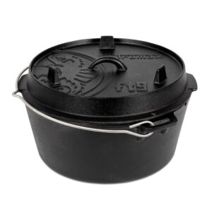 Feuertopf (Dutch Oven) Black - ft9 / 7.5L Topf & 1.5L Deckel / 8-14 Pers.