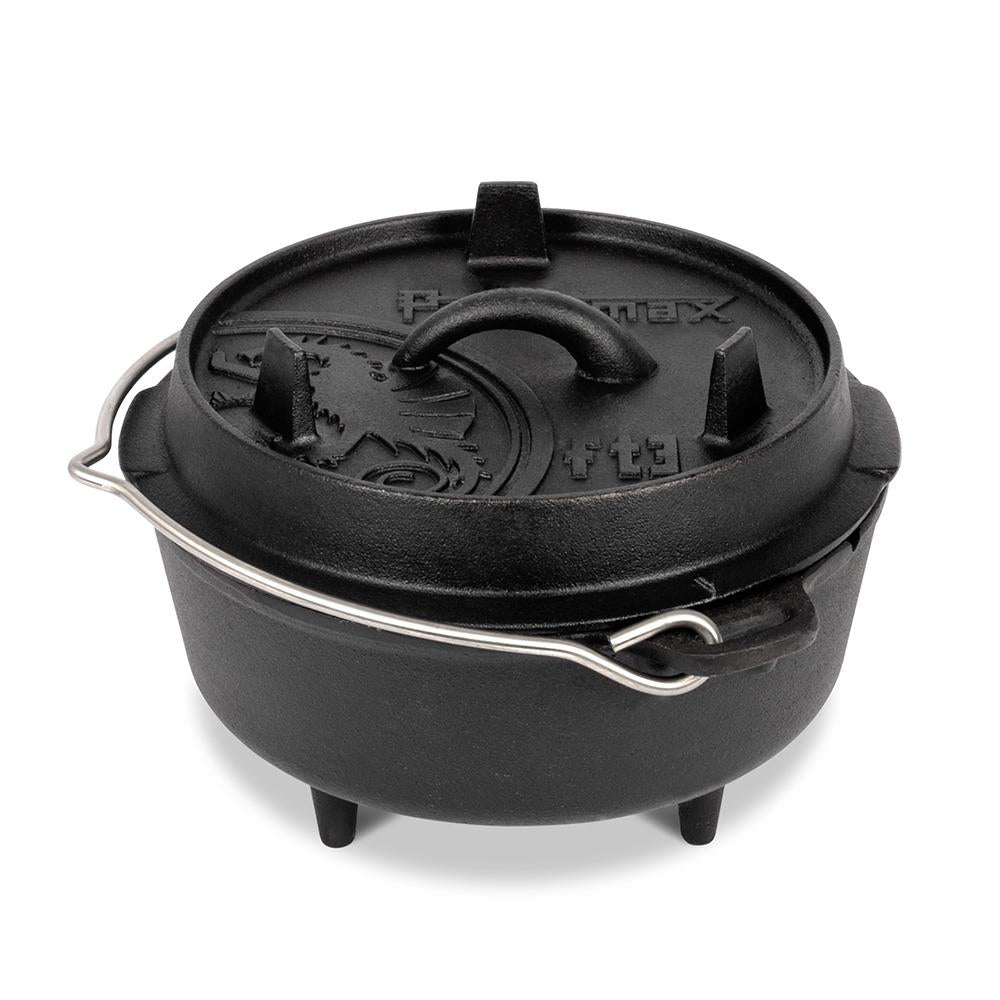 Feuertopf (Dutch Oven) Black - ft3 / 1.6L Topf & 0.4L Deckel / 1-3 Pers.