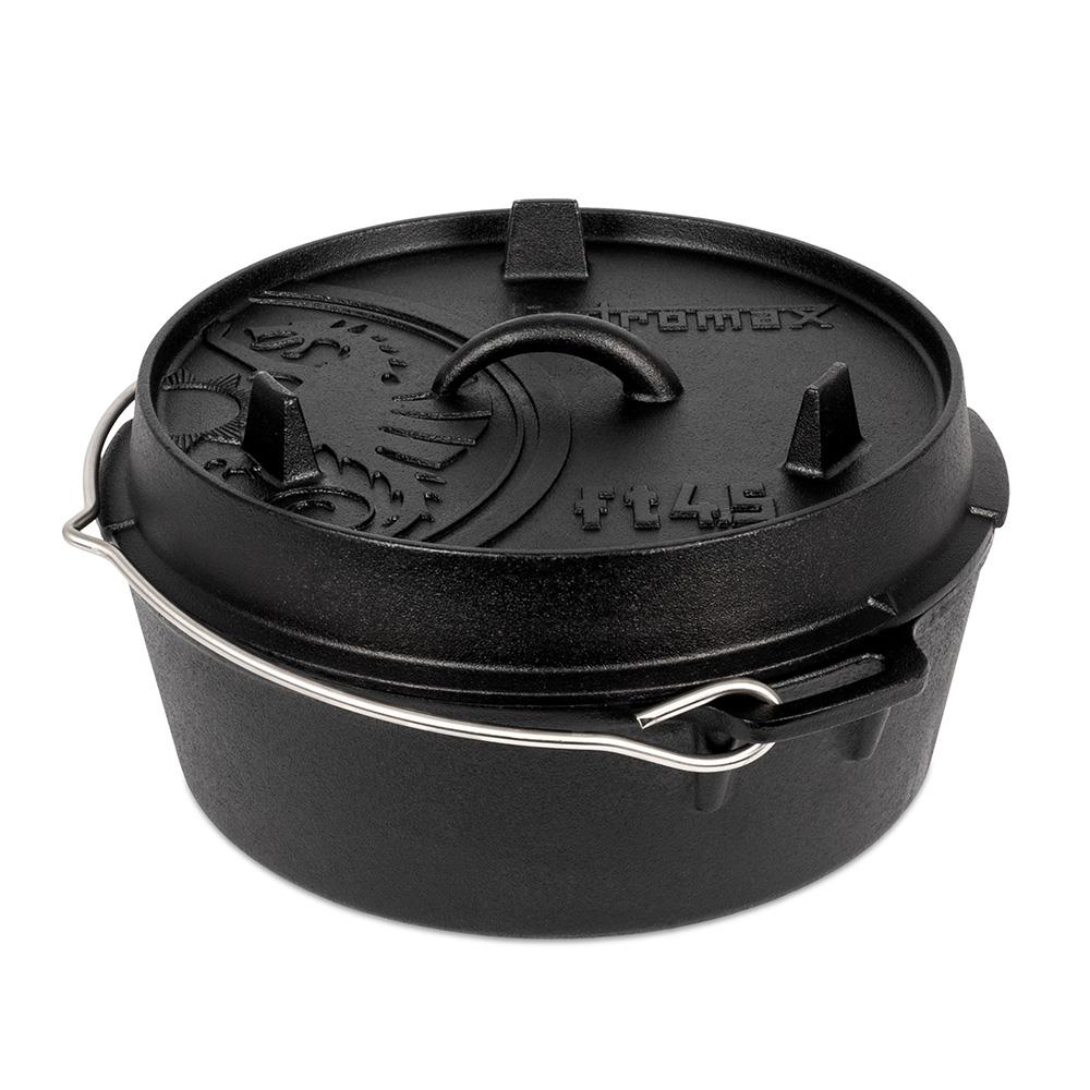 Feuertopf (Dutch Oven) Black - ft4.5 / 3.5L Topf & 1L Deckel / 2-5 Pers.