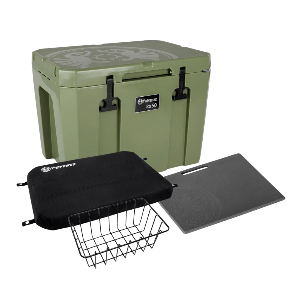 Kühlbox KX50 inkl. Sitzkissen, Korb & Trennbrett, olivcool 1 Kühlbox KX50 inkl. Sitzkissen