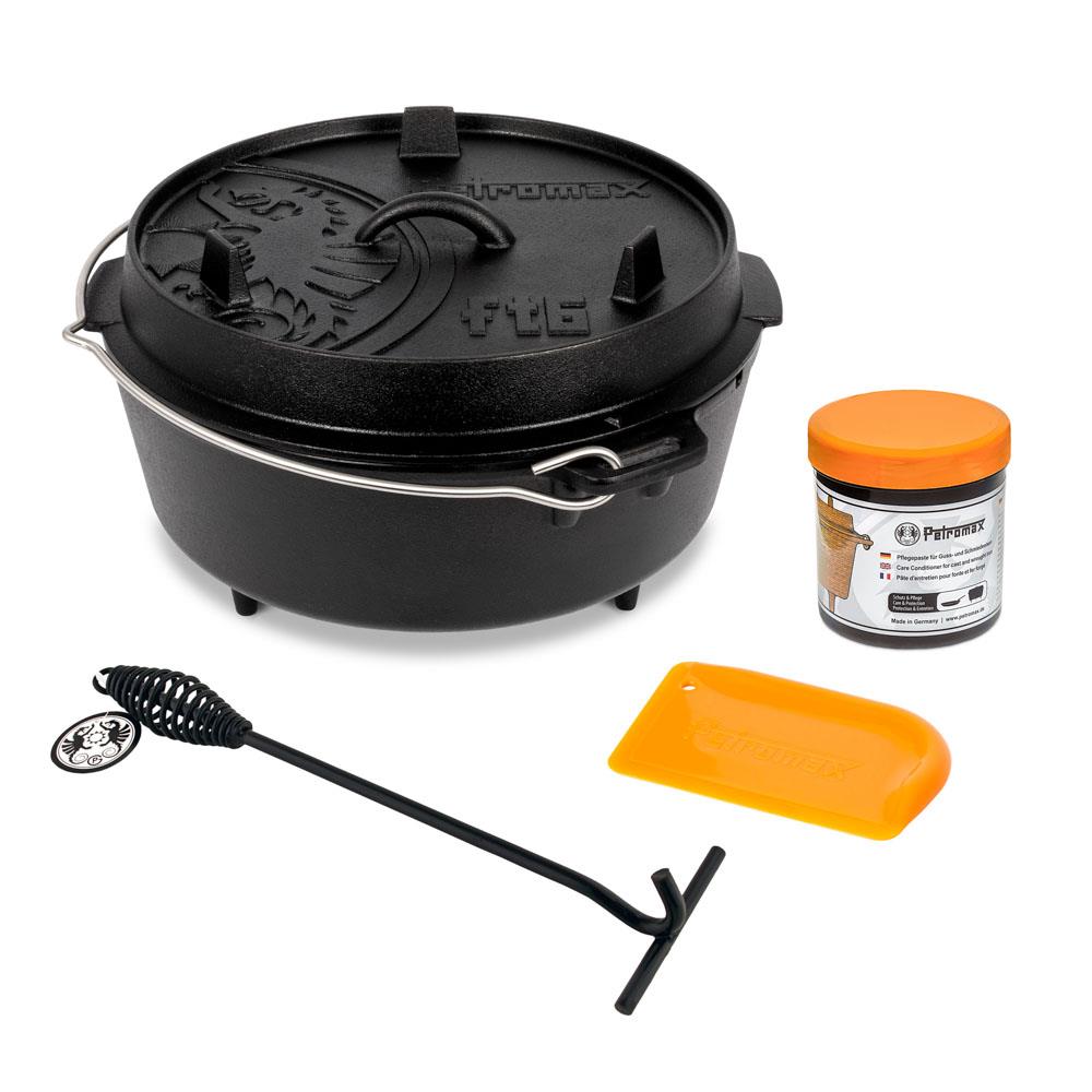 Feuertopf ft6 Set Einsteiger - Dutch Oven Set 6 Liter schwarz