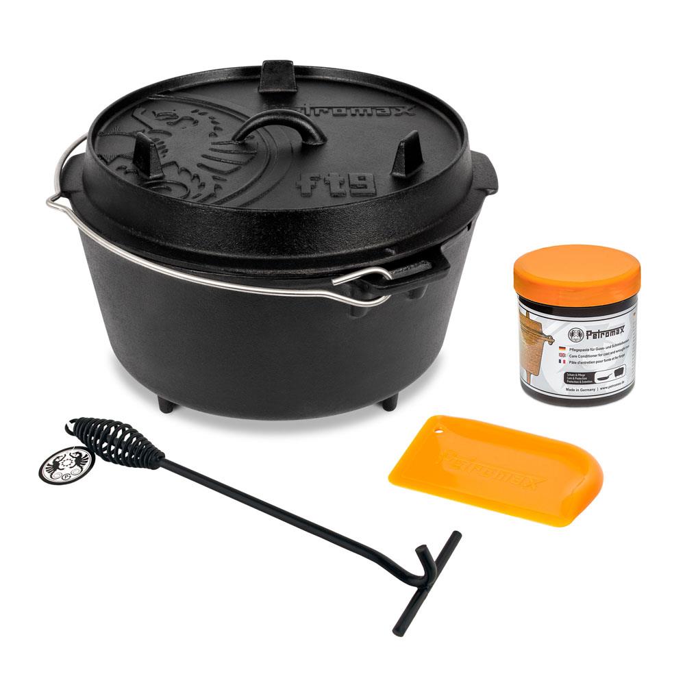 Feuertopf ft9 Set Einsteiger - Dutch Oven Set 9 Liter schwarz
